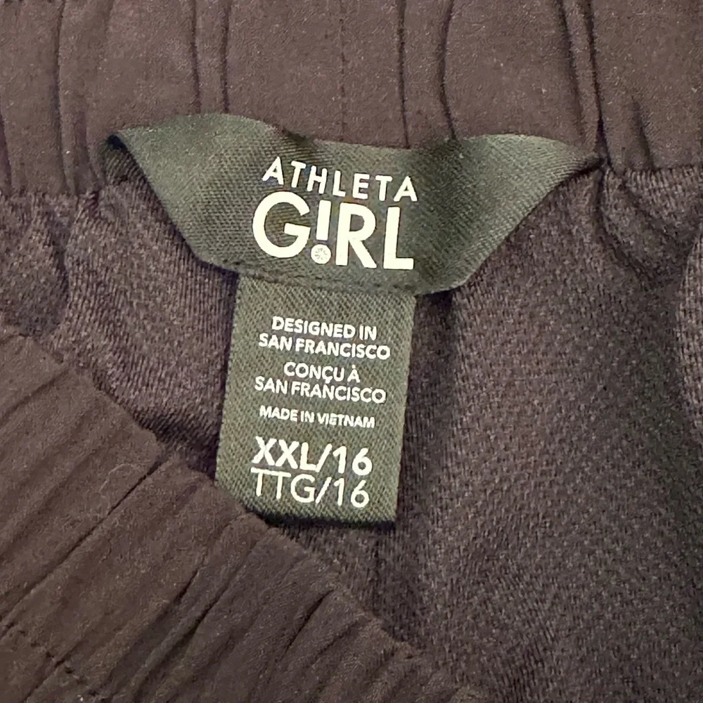 Athleta Women’s Black Track Pants • 28x27 • Stretch Comfort • Athleisure